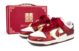 Nike Кроссовки для скейтбординга Dunk Slip с защитой от скольжения и износа, женские, красные, белые, золотые hj3491-161(team18-红羽星河囍sbox） | red white gold
