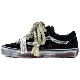 Vans Кроссовки для скейтбординга Old Skool с противоскользящим износостойким верхом, унисекс, черно-белые vn000d3hy28(team679-男女款云霞) | black white