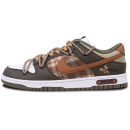 Nike Кроссовки для скейтбординга Dunk Grimm Vintage Memories с противоскользящим покрытием, износостойкие, женские, коричневые, зеленые dd1503-120(team293-格林旧忆) | brown green