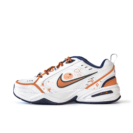Nike Кроссовки Air Monarch 4 с защитой от скольжения, износостойкие, низкие, массивные, унисекс, белые, оранжевые 415445-102 (team746-瓦上青苔) | white orange
