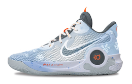 Nike Баскетбольные кроссовки KD Trey 5 IX с амортизацией, износостойкие, ударопрочные, сверхлегкие, средней высоты, унисекс, небесно-голубые cw3402-011(team529-男女同款冰雪) | sky blue
