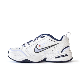 Nike Низкие кроссовки Air Monarch 4 с защитой от скольжения, износостойкие, массивные, унисекс, белые, фиолетовые 415445-102(team354-甜姜) | white purple