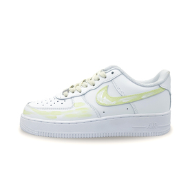 Nike Кроссовки для скейтбординга Air Force 1 с противоскользящим износостойким верхом, унисекс, желтые, белые cw2288-111(team516-柠檬黄) | yellow white