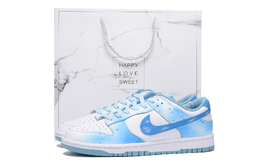 Nike Кроссовки для скейтбординга Dunk с противоскользящим покрытием, износостойкие, унисекс, небесно-голубые dv0833-106(team拾伍-男女同款白绿二sbox) | sky blue