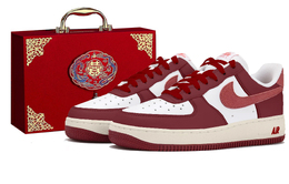 Nike Кроссовки Air Force 1 Shock Absorbers Low Top для скейтбординга женские, белые, красные fq7626-100(team拾玖-冬日红s-box) | white red