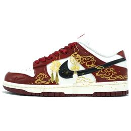 Nike Кроссовки для скейтбординга Dunk Anti-Slip, износостойкие, женские, красные, белые, золотые hj3491-161(team66-喜喜祥云) | red white gold