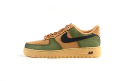 Nike Кроссовки Air Force 1 с низким верхом для скейтборда, устойчивые к истиранию, унисекс, коричневые, зеленые cj9179-200（team719-潮流小麦） | brown green