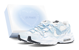 Nike Кроссовки Air Max Fusion Anti-Slip, износостойкие, низкие, женские, повседневные, цвет белый-синий cj1671-100(team88-蓝莓甜心s-box) | white blue