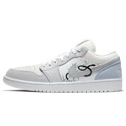 Jordan Баскетбольные кроссовки Air 1 Vintage, унисекс, низкие, белые/серые cv3043-100(team56-竹叶青蛇) | gray