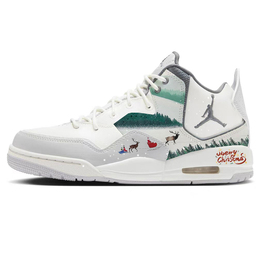 Jordan Баскетбольные кроссовки Courtside 23 Frozen Christmas Sleds с мягкой подошвой и нескользящей подошвой, винтажные, мужские, серо-белые hq1192-101(team56-圣诞雪橇) | white