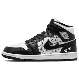 Jordan Баскетбольные кроссовки Air 1 Vintage, женские, средний верх, белые/черные dv0991-101(team56-调皮熊猫) | black