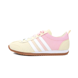 Adidas Женские повседневные кроссовки VS JOG 2.0 с дышащей износостойкой подошвой, бежево-розового цвета ji2435(team134-樱花奶冻） | beige pink