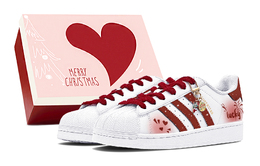 Adidas Кроссовки для скейтбординга Superstar, унисекс, низкие, красные eg4958(team88-福泽锦鲤s-box) | white red