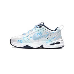 Nike Кроссовки Air Monarch 4 с противоскользящим покрытием и износостойкостью, увеличивающие рост, низкие, массивные, унисекс, синие 415445-102(team502-哈喽凯蒂蓝) | blue white