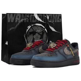 Nike Кроссовки Air Force 1 с низким верхом, устойчивые к истиранию и скольжению, унисекс, черно-золотые cw2288-001(team113-踏破凌霄s-box) | black gold
