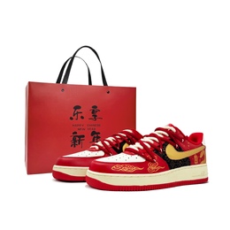 Nike Кроссовки Air Force 1 с низким верхом, износостойкие, для скейтбординга, унисекс, красные, черные fn7439-133(team87-元年摄福红色s-box) | red black