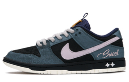 Nike Кроссовки для скейтбординга Dunk SB Paris Night Sky с противоскользящим покрытием и износостойкими дышащими свойствами, унисекс, темно-синие dx6775-400(team62-巴黎夜空) | navy blue