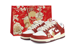 Nike Кроссовки для скейтбординга Dunk, легкие, износостойкие, с низким верхом, женские, бежево-красные hj3491-161(team119-天生一对礼盒) | beige red