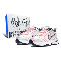 Nike Низкие кроссовки Air Monarch 4 с защитой от скольжения, износостойкие, унисекс, розовые, белые 415445-102（team187-短尾小猫） | pink white