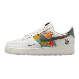 Nike Кроссовки Air Force 1 с низким верхом, противоскользящие и износостойкие, унисекс, белые hv5979-130(team56-年年有余) | white