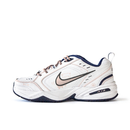 Nike Низкие кроссовки Air Monarch 4 с защитой от скольжения, износостойкие, унисекс, белые, розовые 415445-102(team354-粉边裙) | white pink