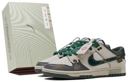 Nike Кроссовки для скейтбординга Dunk с антискользящим покрытием, износостойкие, унисекс, бежевые, серые, зеленые dv0833-111(teamh-男女款与蛇共舞s-box) | beige gray green