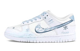 Nike Кроссовки для скейтбординга Dunk Slip с амортизацией, износостойкие, дышащие, низкие, женские, сине-белые fd8683-100（team238-冰雪圣诞） | blue white