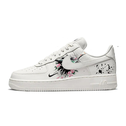 Nike Кроссовки Air Force 1 с низким верхом, противоскользящие и износостойкие, женские, белые hf1058-133(team56-古风仙鹤) | white