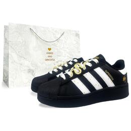 Adidas Низкие противоскользящие кроссовки для скейтбординга SUPERSTAR XLG, унисекс, черные ig9777(team373-金色狂舞s-box) | black