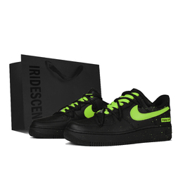 Nike Кроссовки Air Force 1 с антискользящей амортизацией, износостойкие, низкие, для скейтбординга, унисекс, черные cw2288-001(team陆-赛博波浪s-box) | black