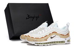 Nike Износостойкие кроссовки Air Max 97 с низким верхом, унисекс, белые 921826-101(team80-男女圣诞雪饼s-box) | white