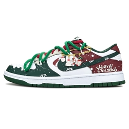 Nike Кроссовки для скейтбординга с амортизацией Dunk, износостойкие, унисекс, зеленые dd1391-101(team237-男女同款圣诞奇妙营） | green