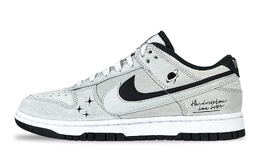 Nike Кроссовки для скейтбординга Dunk Low Qi Card, Xingyu, противоскользящие, износостойкие, низкие, унисекс, серо-белые hv1800-101(team528-星宇) | gray white