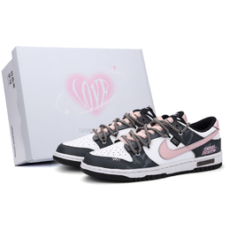 Nike Кроссовки для скейтбординга Dunk с низким верхом, износостойкие, унисекс, черно-розовые dd1503-101（team342-美式甜心s-box） | black pink