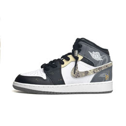 Баскетбольные кроссовки Air 1 Wao Wear-Resistant Support Balance Mid Top Vintage, унисекс, серые Jordan, Gray dq8426-001（team531-灰蛇） | gray