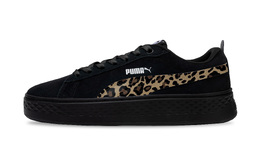 Puma Низкие нескользящие кроссовки для скейтбординга Smash Platform, женские, черно-коричневые 366488-02(team244-豹纹舞者) | black