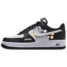 Nike Низкие износостойкие кроссовки для скейтбординга Air Force 1, унисекс, черные, белые dv0788-001(team641-桃花熊猫) | black white