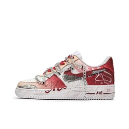Nike Кроссовки для скейтбординга Air Force 1, унисекс, низкие, красные/белые cw2288-111(teamm-祈福) | red white