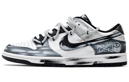 Nike Кроссовки для скейтбординга Dunk с противоскользящим износостойким верхом, унисекс, черные, белые, серые dd1391-100（team260-夜色逃亡） | black white gray