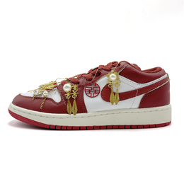 Jordan Баскетбольные кроссовки Air 1 Vintage, женские, низкие, красные fj3465-160（team633-臻爱百年） | red