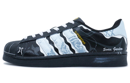 Adidas SUPERSTAR Износостойкие нескользящие низкие кроссовки для скейтбординга унисекс, черно-синие eg4959（team313-冬恋日记） | black blue