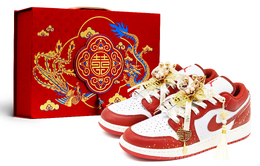 Jordan Баскетбольные кроссовки Air 1 Vintage, женские, низкие, красно-золотые fj3465-160(team52-永结同心女s-box) | red gold