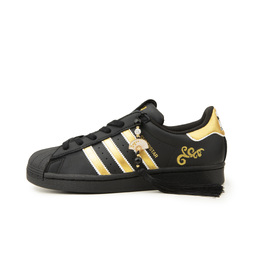 Adidas Кроссовки для скейтбординга SUPERSTAR Golden Elegance с низким верхом и противоскользящим покрытием, унисекс, черно-золотые eg4959（team508-金风雅韵） | black gold