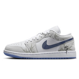 Jordan Баскетбольные кроссовки Air 1 Vintage, женские, низкие, белые/серые dc0774-105(team10-竹叶青) | gray