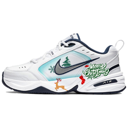 Nike Низкие кроссовки Air Monarch 4 с защитой от скольжения, износостойкие, массивные, унисекс, белые 415445-102(team181-happy圣诞 ) | white
