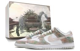 Nike Кроссовки для скейтбординга Dunk Cushioning с низким верхом, износостойкие, женские, розовые, зеленые, белые dd1503-103(team24-男女柳绿莺红s-box) | pink green white