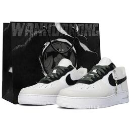 Nike Кроссовки Air Force 1 с антискользящим покрытием, износостойкие, низкие, для скейтбординга, унисекс, белые, черные cw2288-111(team113-白蛇缘s-box) | white black