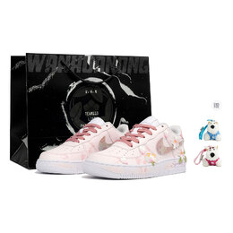 Nike Кроссовки Air Force 1 Slip Low Top для скейтбординга, унисекс, розовые cw2288-111(team113-春日s-box) | pink