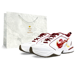 Nike Кроссовки Air Monarch 4 с противоскользящим покрытием, износостойкие, повседневные, унисекс, белые, красные ib4607-171(team373-巳巳如意s-box) | white red