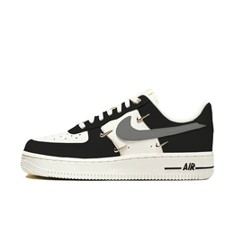 Nike Кроссовки для скейтбординга Air Force 1 с противоскользящим покрытием, женские, белые, черные, серые fv3654-111(team579-极简主义) | white black gray
